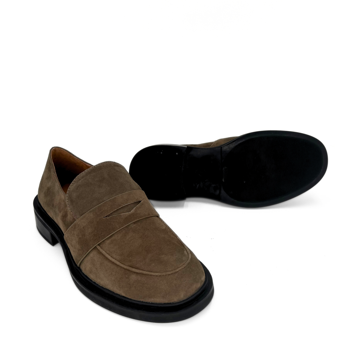 Drew Chunky Suede Loafers