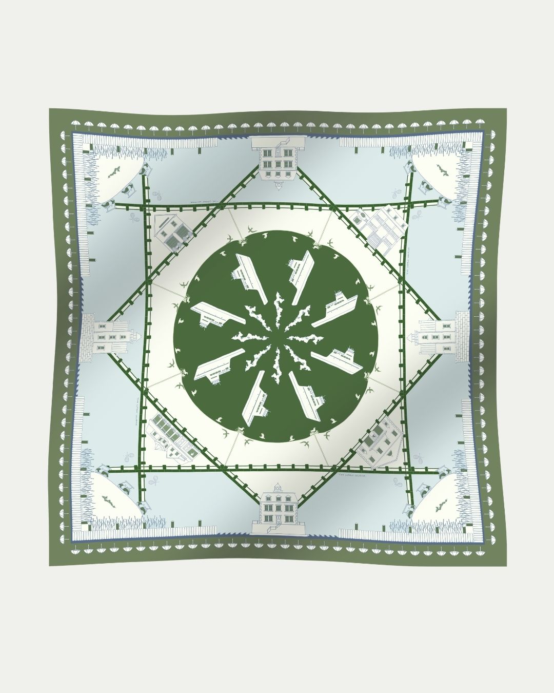 THE FISHERS ISLAND SCARF IN GREEN