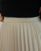 Marilyn Accordion-Pleated Maxi Skirt in Dusty Rose