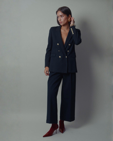 Beverly Wide-leg Pant in Navy