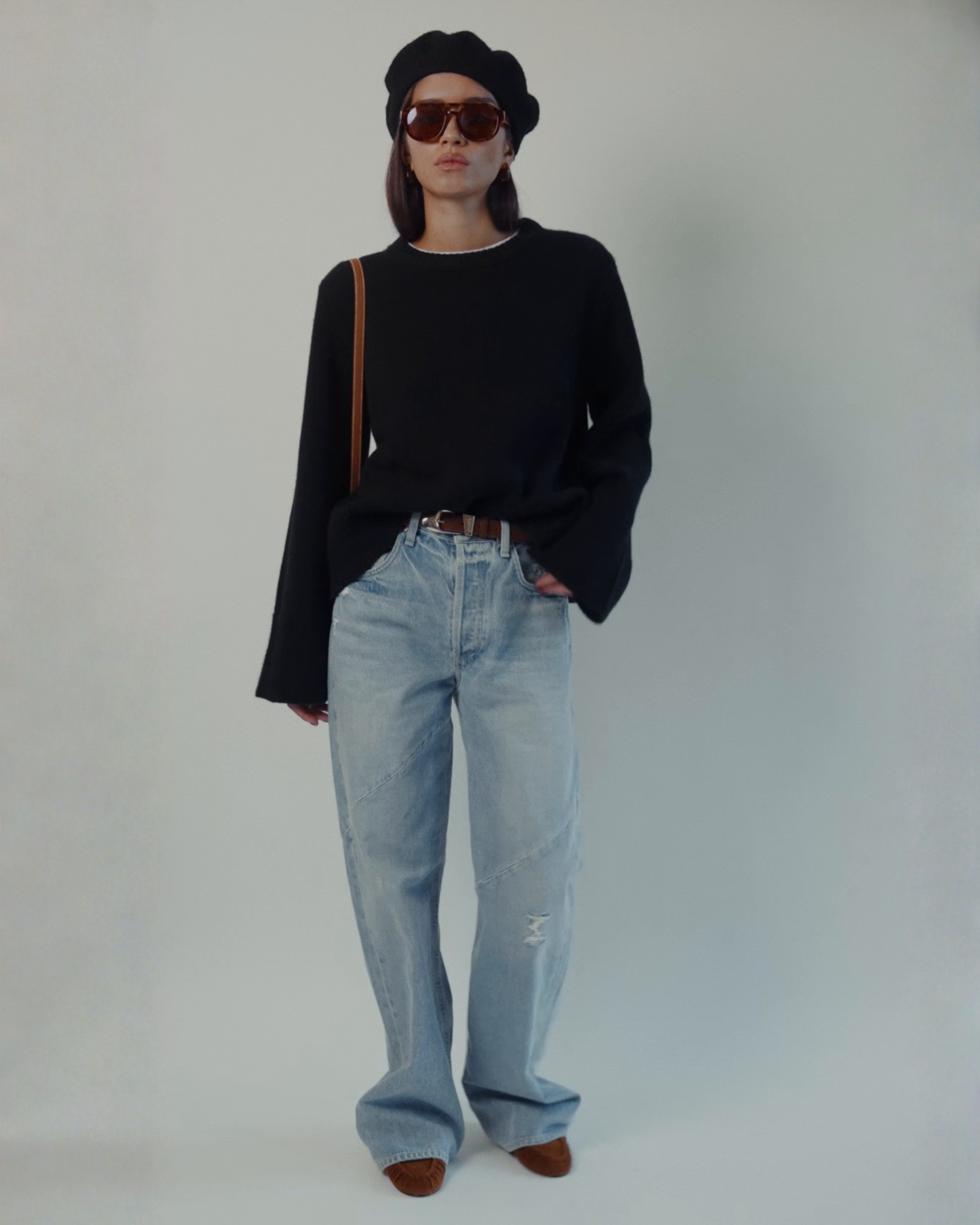 Gloria Convertible Sweater in Black