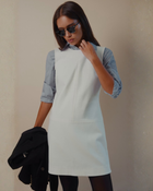 Donna Button-Down Shirt in Blue & White Stripe