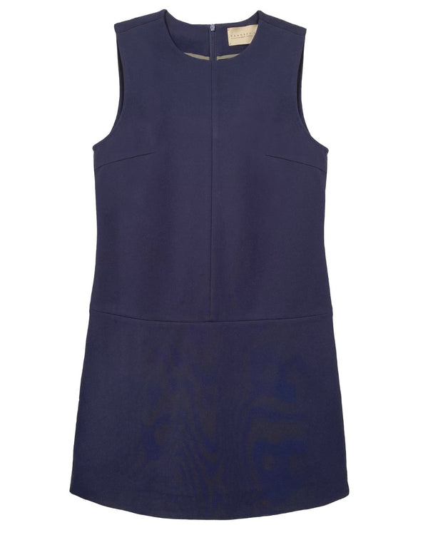 Twiggy Sleeveless Shift Dress in Navy
