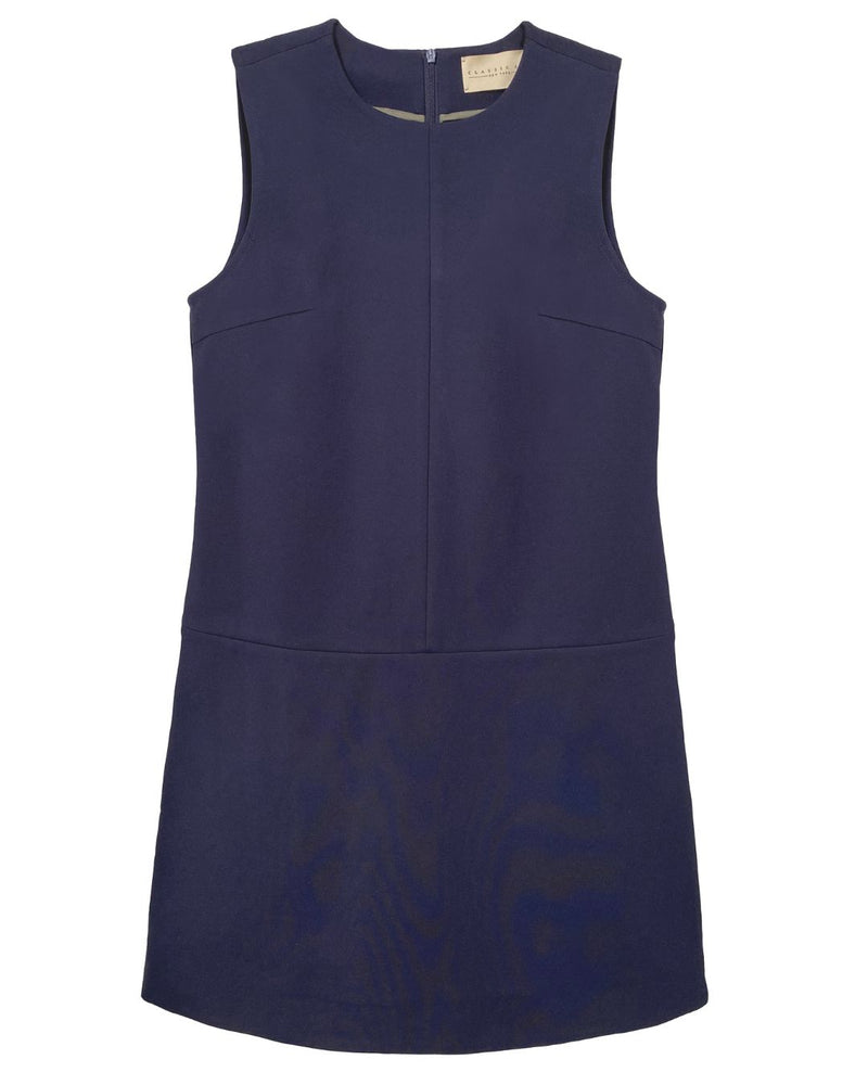Twiggy Sleeveless Shift Dress in Navy