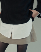 Mary Mini Skirt in Stone Sage