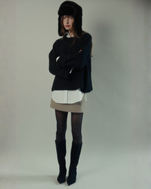 Mary Mini Skirt in Stone Sage