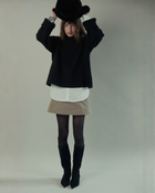 Mary Mini Skirt in Stone Sage