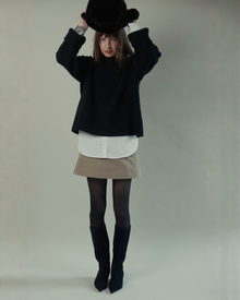 Mary Mini Skirt in Stone Sage