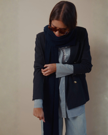 Donna Button-Down Shirt in Blue & White Stripe