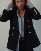 Katharine Double-Breasted Blazer in Black