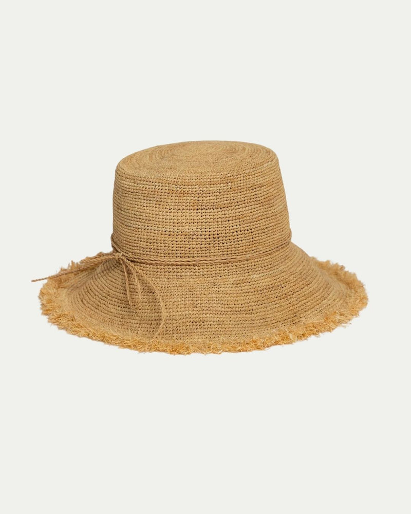 Packable Raffia Bucket Hat