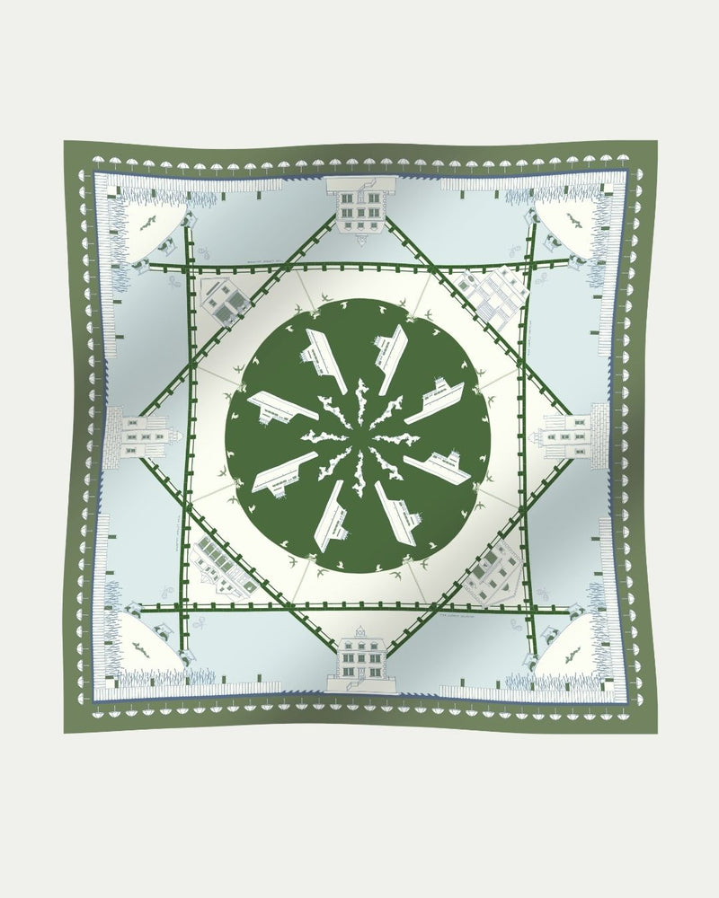 THE FISHERS ISLAND SCARF IN GREEN