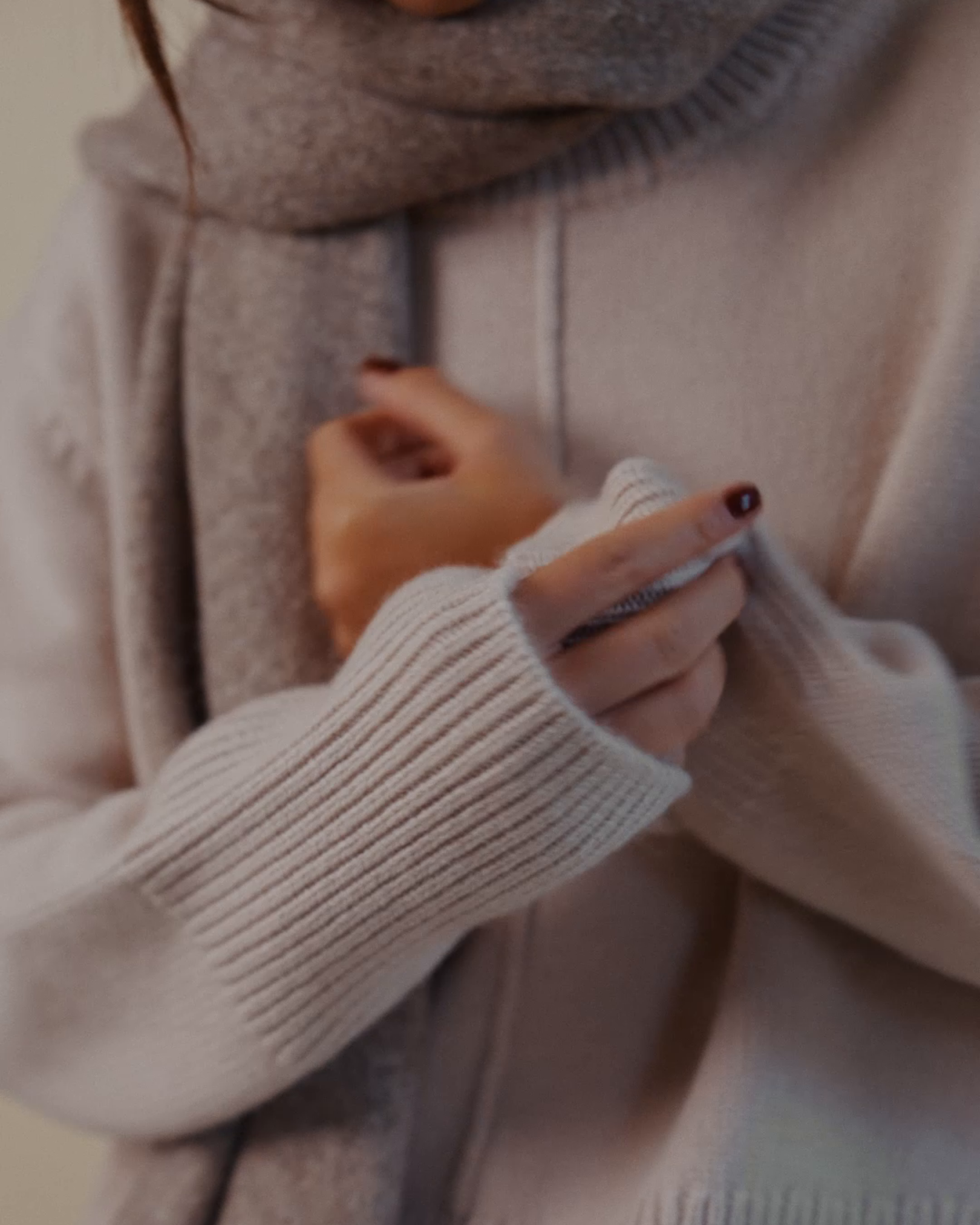 Cary Crew-Neck Sweater in Taupe