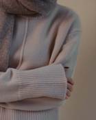 Cary Crew-Neck Sweater in Taupe