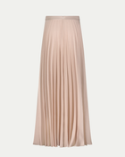 Marilyn Accordion-Pleated Maxi Skirt in Dusty Rose