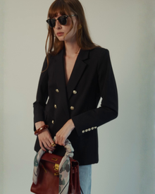 Katharine Double-Breasted Blazer in Black