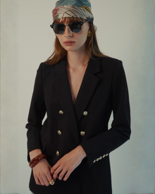 Katharine Double-Breasted Blazer in Black