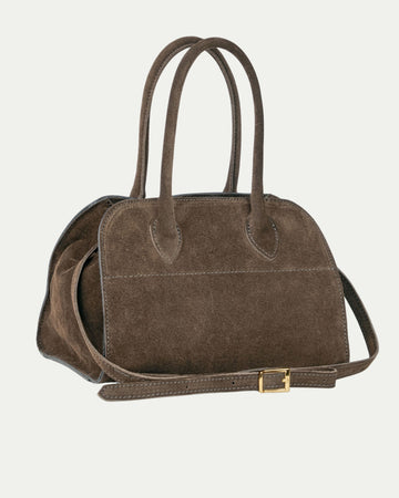 Italian Genuine Suede Top-Handle Bag | Novara