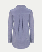 Donna Button-Down Shirt in Blue & White Stripe