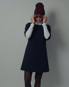 Twiggy Shift Dress in Navy