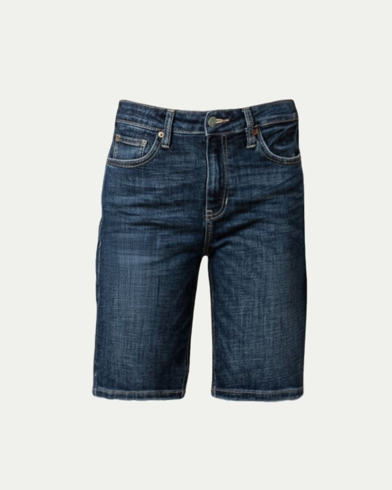 Celeste Dark Wash High Rise Bermuda Jeans