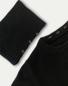 Gloria Convertible Sweater in Black