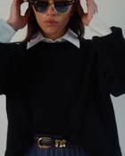 Gloria Convertible Sweater in Black