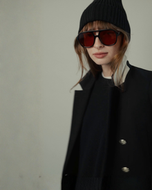 Katharine Double-Breasted Blazer in Black