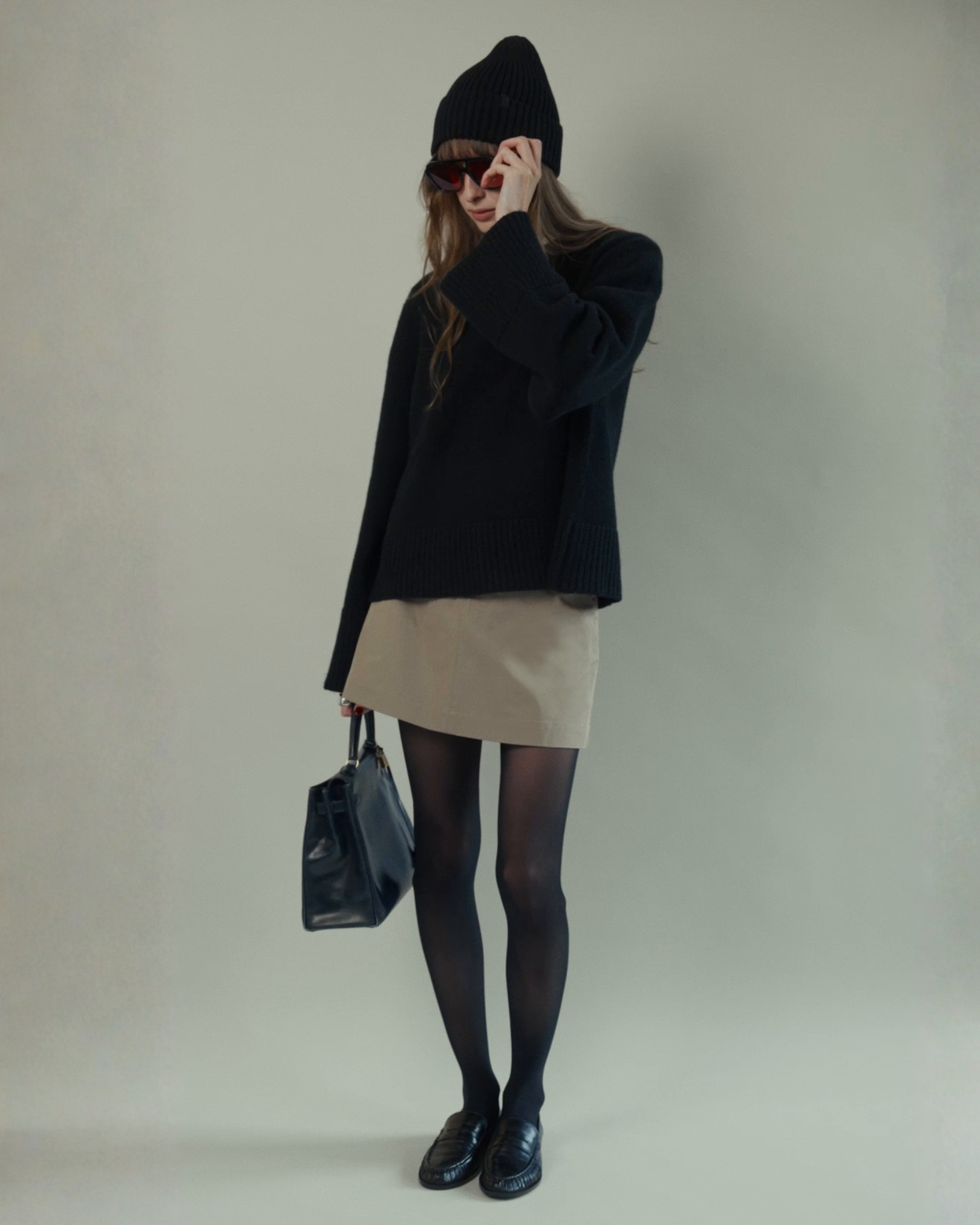 Mary Mini Skirt in Stone Sage