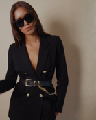 Katharine Double-Breasted Blazer in Black