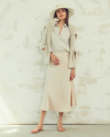 Kate Slip Skirt in Taupe