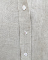 Donna Button-Down Shirt in Oatmeal Linen