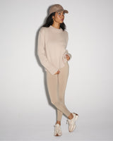 Cary Crew-Neck Sweater in Taupe