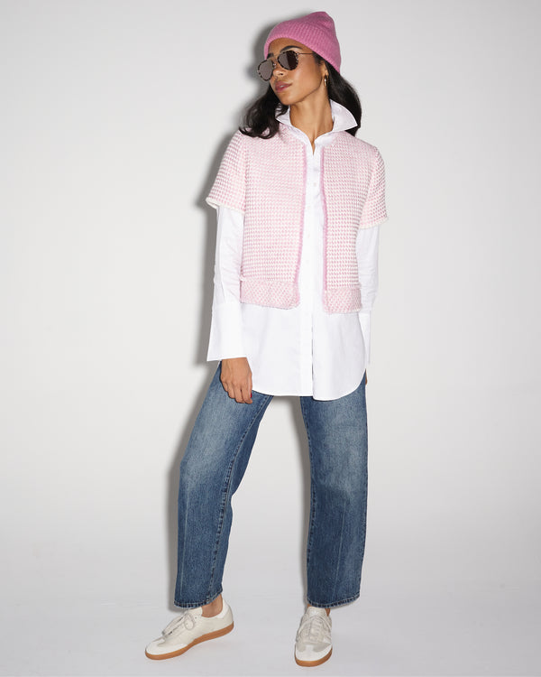 Gabrielle Convertible Box Jacket in Pink