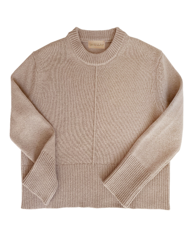 Cary Crew-Neck Sweater in Taupe