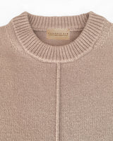 Cary Crew-Neck Sweater in Taupe