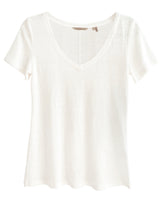 James Linen V-Neck Tee