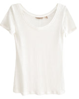 James Linen Scoop-Neck Tee