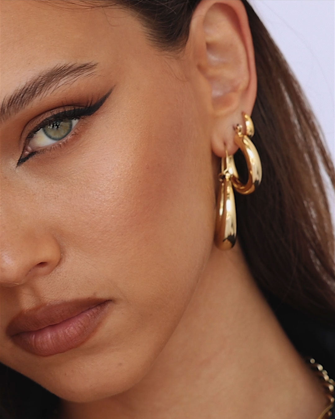 Baby Amalfi Tube Hoops- Gold (Ships Early May)