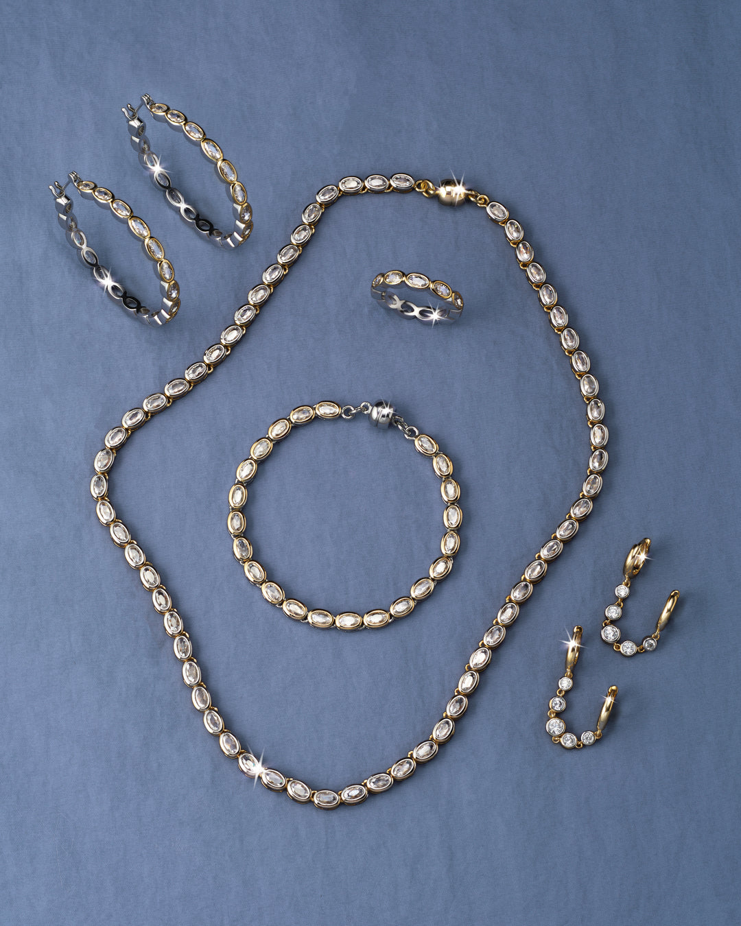 The Palais Tennis Necklace-Gold