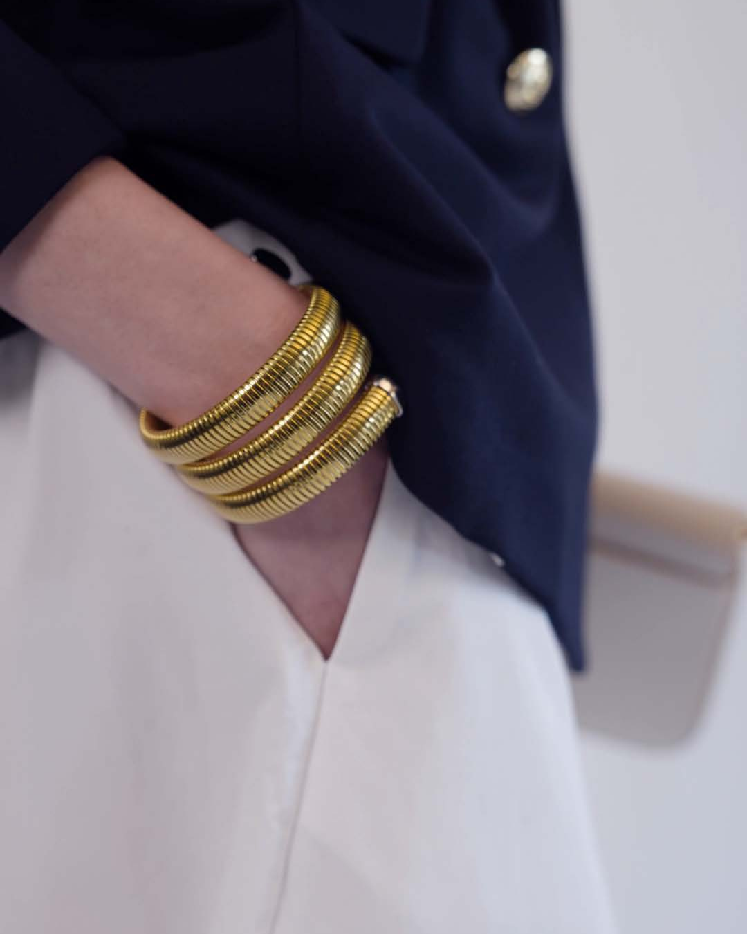 The Palais Flex Snake Chain Bracelet- Gold