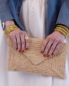 The Reve Ridged Signet Ring- Gold