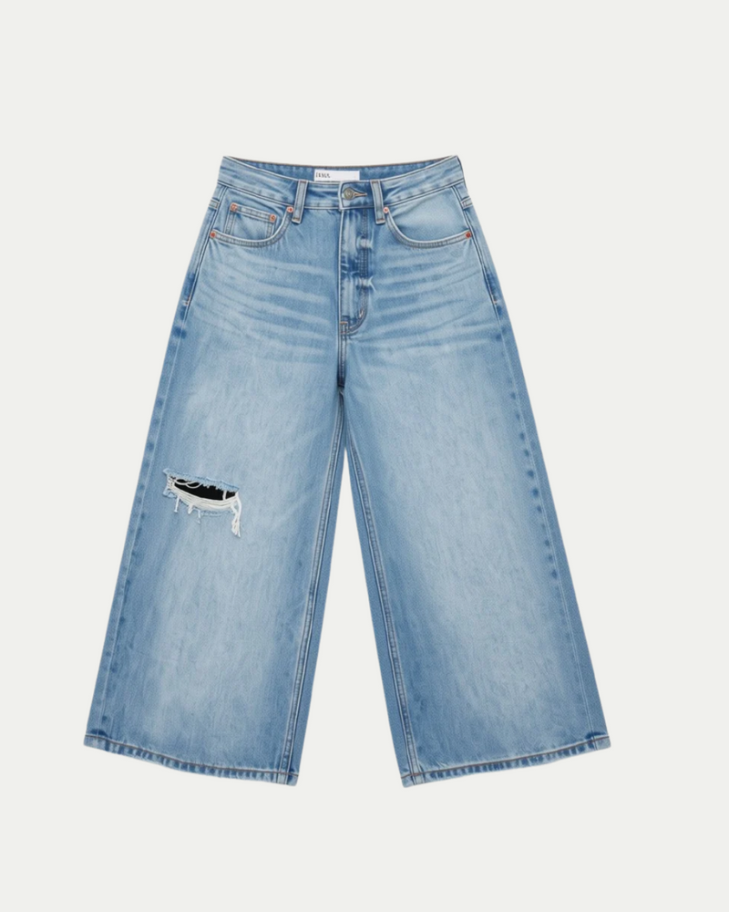 *HYBRID STYLE* ULTRA HIGH RISE RELAXED JORT JEANS