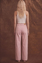 SERAFINA HIGH RISE PINK BARREL LEG JEANS