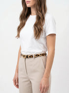 Sera Belt - Leopard Calf Hair