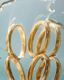 Flex Snake Chain Bracelet- Set of 3 (12mm wide)- Gold
