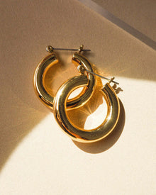 Baby Amalfi Tube Hoops- Gold (Ships Early May)