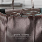 Italian Metallic Full-Grain Leather Tote Bag | Vinci